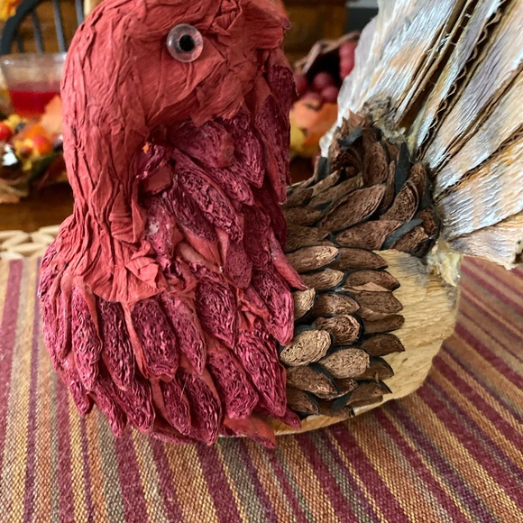 RARE VINTAGE GERMAN HANDMADE TURKEY DECOR - Picture 7 of 10